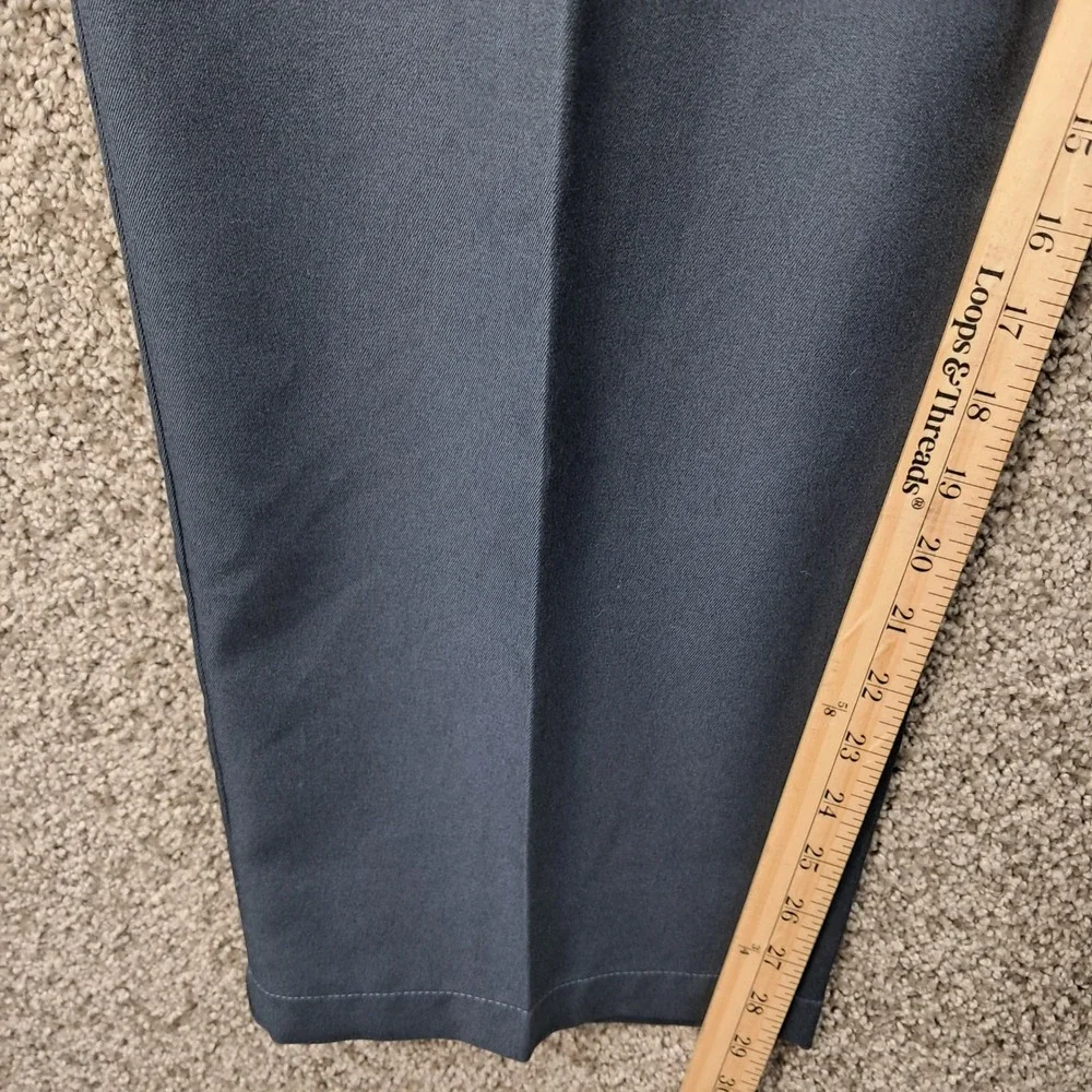 Haggar‎ Mens Pleated Dress Pants Charcoal Gray 40x29 Polyester Slacks